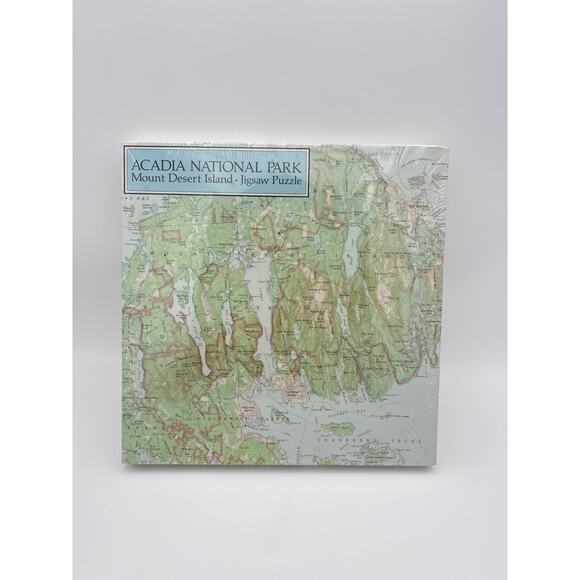 Acadia National Park Mount Desert Island Jigsaw Puzzle Map NEW Sealed - Picture 1 of 4